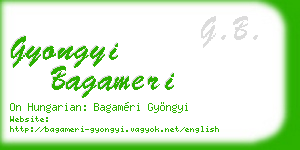 gyongyi bagameri business card